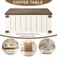 Farmhouse Lift Top Coffee Table with Storage, Wood Square Center Table with Charging Station&USB Ports, Living Room Central Table 4 grids Large Hidden Space, for Living Room, Bedroom, Home Office Farmhouse Lift Top Coffee Table with Storage, Wood Square Center Table with Charging Station&USB Ports, Living Room Central Table 4 grids Large Hidden Space, for Living Room, Bedroom, Home Office
