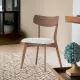 Mid-Century Walnut Finished Frame Upholstered Dining Chairs (Set of 2) (Light Beige) Mid-Century Walnut Finished Frame Upholstered Dining Chairs (Set of 2) (Light Beige)