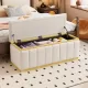 Linen Fabric Upholstered+Solid wood frame Bench with Large Storage Space for the Living Room, Entryway and Bedroom,Beige,( 40''x16''x17'' ) Linen Fabric Upholstered+Solid wood frame Bench with Large Storage Space for the Living Room, Entryway and Bedroom,Beige,( 40''x16''x17'' )