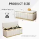 Linen Fabric Upholstered+Solid wood frame Bench with Large Storage Space for the Living Room, Entryway and Bedroom,Beige,( 40''x16''x17'' ) Linen Fabric Upholstered+Solid wood frame Bench with Large Storage Space for the Living Room, Entryway and Bedroom,Beige,( 40''x16''x17'' )