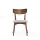 Mid-Century Walnut Finished Frame Upholstered Dining Chairs (Set of 2) (Light Beige) Mid-Century Walnut Finished Frame Upholstered Dining Chairs (Set of 2) (Light Beige)