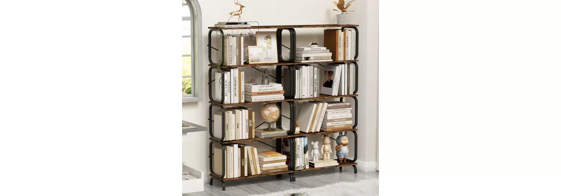 5-Tier Vintage Industrial Bookshelf: Stylish Storage for Home & Office 5-Tier Vintage Industrial Bookshelf: Stylish Storage for Home & Office