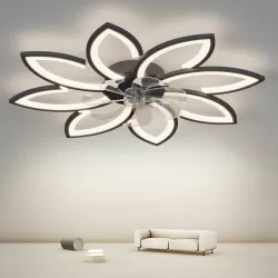 35.4In Ceiling Fan with Lights, Remote Control 3 Color Temperatures,6 Gear wind Speed Fan Light
