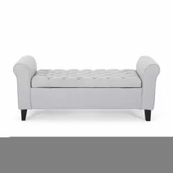 HAYES ARMED STORAGE BENCH