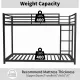 Metal Twin over Twin Bunk Bed/ Heavy-duty Sturdy Metal/ Noise Reduced/ Safety Guardrail/No Box Spring Needed,Black Metal Twin over Twin Bunk Bed/ Heavy-duty Sturdy Metal/ Noise Reduced/ Safety Guardrail/No Box Spring Needed,Black