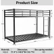 Metal Twin over Twin Bunk Bed/ Heavy-duty Sturdy Metal/ Noise Reduced/ Safety Guardrail/No Box Spring Needed,Black Metal Twin over Twin Bunk Bed/ Heavy-duty Sturdy Metal/ Noise Reduced/ Safety Guardrail/No Box Spring Needed,Black