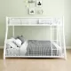 Metal Bunk Bed Twin Over Full Size with Removable Stairs, Heavy Duty Sturdy Frame with 12 Inch Under-Bed Storage for Teen & Adults, Teens, No Box Spring Needed, White Metal Bunk Bed Twin Over Full Size with Removable Stairs, Heavy Duty Sturdy Frame with 12 Inch Under-Bed Storage for Teen & Adults, Teens, No Box Spring Needed, White