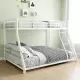 Metal Bunk Bed Twin Over Full Size with Removable Stairs, Heavy Duty Sturdy Frame with 12 Inch Under-Bed Storage for Teen & Adults, Teens, No Box Spring Needed, White Metal Bunk Bed Twin Over Full Size with Removable Stairs, Heavy Duty Sturdy Frame with 12 Inch Under-Bed Storage for Teen & Adults, Teens, No Box Spring Needed, White