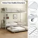 Heavy-duty Sturdy Meta Twin over Twin with Trundle Bunk Bed/l/ Noise Reduced/ Safety Guardrail/No Box Spring Needed,Gray Silver Heavy-duty Sturdy Meta Twin over Twin with Trundle Bunk Bed/l/ Noise Reduced/ Safety Guardrail/No Box Spring Needed,Gray Silver