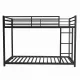 Metal Twin over Twin Bunk Bed/ Heavy-duty Sturdy Metal/ Noise Reduced/ Safety Guardrail/No Box Spring Needed,Black Metal Twin over Twin Bunk Bed/ Heavy-duty Sturdy Metal/ Noise Reduced/ Safety Guardrail/No Box Spring Needed,Black
