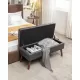 Storage Bench with Storage Bench for Bedroom End of Bed Bench Foot of Bed Bench Entryway Bench Storage Ottoman Bench 43.3 Inch W x 17.7 Inch Dark Grey Leather Bench Storage Bench with Storage Bench for Bedroom End of Bed Bench Foot of Bed Bench Entryway Bench Storage Ottoman Bench 43.3 Inch W x 17.7 Inch Dark Grey Leather Bench