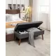 Storage Bench with Storage Bench for Bedroom End of Bed Bench Foot of Bed Bench Entryway Bench Storage Ottoman Bench 43.3 Inch W x 17.7 Inch Dark Grey Leather Bench Storage Bench with Storage Bench for Bedroom End of Bed Bench Foot of Bed Bench Entryway Bench Storage Ottoman Bench 43.3 Inch W x 17.7 Inch Dark Grey Leather Bench
