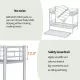 Heavy-duty Sturdy Meta Twin over Twin with Trundle Bunk Bed/l/ Noise Reduced/ Safety Guardrail/No Box Spring Needed,Gray Silver Heavy-duty Sturdy Meta Twin over Twin with Trundle Bunk Bed/l/ Noise Reduced/ Safety Guardrail/No Box Spring Needed,Gray Silver