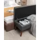 Storage Bench with Storage Bench for Bedroom End of Bed Bench Foot of Bed Bench Entryway Bench Storage Ottoman Bench 43.3 Inch W x 17.7 Inch Dark Grey Leather Bench Storage Bench with Storage Bench for Bedroom End of Bed Bench Foot of Bed Bench Entryway Bench Storage Ottoman Bench 43.3 Inch W x 17.7 Inch Dark Grey Leather Bench