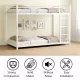 Metal Twin over Twin Bunk Bed/ Heavy-duty Sturdy Metal/ Noise Reduced/ Safety Guardrail/No Box Spring Needed,White Metal Twin over Twin Bunk Bed/ Heavy-duty Sturdy Metal/ Noise Reduced/ Safety Guardrail/No Box Spring Needed,White