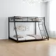 Metal Twin over Full Bunk Bed/ Heavy-duty Sturdy Metal/ Noise Reduced/ Safety Guardrail/ CPC Certified/ No Box Spring Needed Metal Twin over Full Bunk Bed/ Heavy-duty Sturdy Metal/ Noise Reduced/ Safety Guardrail/ CPC Certified/ No Box Spring Needed