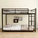Metal Twin over Twin Bunk Bed/ Heavy-duty Sturdy Metal/ Noise Reduced/ Safety Guardrail/No Box Spring Needed,Black Metal Twin over Twin Bunk Bed/ Heavy-duty Sturdy Metal/ Noise Reduced/ Safety Guardrail/No Box Spring Needed,Black
