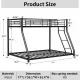 Metal Twin over Full Bunk Bed/ Heavy-duty Sturdy Metal/ Noise Reduced/ Safety Guardrail/ CPC Certified/ No Box Spring Needed Metal Twin over Full Bunk Bed/ Heavy-duty Sturdy Metal/ Noise Reduced/ Safety Guardrail/ CPC Certified/ No Box Spring Needed