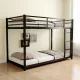 Metal Twin over Twin Bunk Bed/ Heavy-duty Sturdy Metal/ Noise Reduced/ Safety Guardrail/No Box Spring Needed,Black Metal Twin over Twin Bunk Bed/ Heavy-duty Sturdy Metal/ Noise Reduced/ Safety Guardrail/No Box Spring Needed,Black