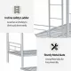 Heavy-duty Sturdy Meta Twin over Twin with Trundle Bunk Bed/l/ Noise Reduced/ Safety Guardrail/No Box Spring Needed,Gray Silver Heavy-duty Sturdy Meta Twin over Twin with Trundle Bunk Bed/l/ Noise Reduced/ Safety Guardrail/No Box Spring Needed,Gray Silver