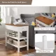 Narrow 2-tone End Table with USB Charging Ports for Small Space, SOLID WOOD Table Legs, White and Walnut, 11.8 Inch W*24 Inch D*24.2 Inch H Narrow 2-tone End Table with USB Charging Ports for Small Space, SOLID WOOD Table Legs, White and Walnut, 11.8 Inch W*24 Inch D*24.2 Inch H