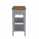 Narrow 2-tone End Table with USB Charging Ports for Small Space, SOLID WOOD Table Legs, Gray and Walnut, 11.8 Inch W*24 Inch D*24.2 Inch H Narrow 2-tone End Table with USB Charging Ports for Small Space, SOLID WOOD Table Legs, Gray and Walnut, 11.8 Inch W*24 Inch D*24.2 Inch H