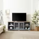 Modern Farmhouse TV Media Stand, Large Home Entertainment Console, for TV Up to 80'', with Open Shelves and Glass Door Cabinets, Light Blue and Light Oak, 70 Inch W*15.55 Inch D*26.85 Inch H Modern Farmhouse TV Media Stand, Large Home Entertainment Console, for TV Up to 80'', with Open Shelves and Glass Door Cabinets, Light Blue and Light Oak, 70 Inch W*15.55 Inch D*26.85 Inch H