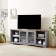Modern Farmhouse TV Media Stand, Large Home Entertainment Console, for TV Up to 80'', with Open Shelves and Glass Door Cabinets, Light Blue and Light Oak, 70 Inch W*15.55 Inch D*26.85 Inch H Modern Farmhouse TV Media Stand, Large Home Entertainment Console, for TV Up to 80'', with Open Shelves and Glass Door Cabinets, Light Blue and Light Oak, 70 Inch W*15.55 Inch D*26.85 Inch H