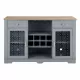 Modern Farmhouse Buffet Cabinet, Sideboard with 2 Drawers and Elegant Glass Door Cabinets, Wine and Glass Rack, Coffee Bar for Kitchen, Dining Room, Light Blue and Light Oak, 56.46 Inch W*15.55 Inch D*35.74 Inch H Modern Farmhouse Buffet Cabinet, Sideboard with 2 Drawers and Elegant Glass Door Cabinets, Wine and Glass Rack, Coffee Bar for Kitchen, Dining Room, Light Blue and Light Oak, 56.46 Inch W*15.55 Inch D*35.74 Inch H