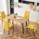 Modern Design Rectangle MDF Restaurant Wooden Dining Table With Metal Frame Modern Design Rectangle MDF Restaurant Wooden Dining Table With Metal Frame