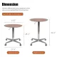 Movable Adjustable Coffee Table 360 Swivel Counter Bar Height Aluminum Star Base Movable for End Table Dining Room Home Kitchen Table Movable Adjustable Coffee Table 360 Swivel Counter Bar Height Aluminum Star Base Movable for End Table Dining Room Home Kitchen Table