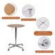 Movable Adjustable Coffee Table 360 Swivel Counter Bar Height Aluminum Star Base Movable for End Table Dining Room Home Kitchen Table Movable Adjustable Coffee Table 360 Swivel Counter Bar Height Aluminum Star Base Movable for End Table Dining Room Home Kitchen Table