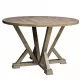 Modern Farmhouse Round Dining Table 45.7inch Solid Wood Rubberwood Antique Finishing Rustic Look Distressed Look Wire Brushed for 4 seaters Modern Farmhouse Round Dining Table 45.7inch Solid Wood Rubberwood Antique Finishing Rustic Look Distressed Look Wire Brushed for 4 seaters