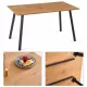 Modern Design Rectangle MDF Restaurant Wooden Dining Table With Metal Frame Modern Design Rectangle MDF Restaurant Wooden Dining Table With Metal Frame