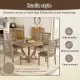 Modern Farmhouse Round Dining Table 45.7inch Solid Wood Rubberwood Antique Finishing Rustic Look Distressed Look Wire Brushed for 4 seaters Modern Farmhouse Round Dining Table 45.7inch Solid Wood Rubberwood Antique Finishing Rustic Look Distressed Look Wire Brushed for 4 seaters