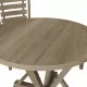 Modern Farmhouse Round Dining Table 45.7inch Solid Wood Rubberwood Antique Finishing Rustic Look Distressed Look Wire Brushed for 4 seaters Modern Farmhouse Round Dining Table 45.7inch Solid Wood Rubberwood Antique Finishing Rustic Look Distressed Look Wire Brushed for 4 seaters