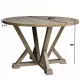 Modern Farmhouse Round Dining Table 45.7inch Solid Wood Rubberwood Antique Finishing Rustic Look Distressed Look Wire Brushed for 4 seaters Modern Farmhouse Round Dining Table 45.7inch Solid Wood Rubberwood Antique Finishing Rustic Look Distressed Look Wire Brushed for 4 seaters