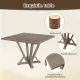 Modern Farmhouse Square Counter Table 45inch Solid Wood Rubberwood Antique Finishing Rustic Look Distressed Look Wire Brushed for 4 seaters 36inch height Modern Farmhouse Square Counter Table 45inch Solid Wood Rubberwood Antique Finishing Rustic Look Distressed Look Wire Brushed for 4 seaters 36inch height