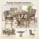 Modern Farmhouse Square Counter Table 45inch Solid Wood Rubberwood Antique Finishing Rustic Look Distressed Look Wire Brushed for 4 seaters 36inch height Modern Farmhouse Square Counter Table 45inch Solid Wood Rubberwood Antique Finishing Rustic Look Distressed Look Wire Brushed for 4 seaters 36inch height