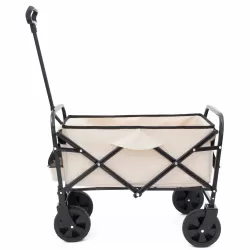 Collapsible Foldable Wagon Cart Beach Wagon Heavy Duty Utility Cart Utility Wagon Grocery Cart for for Camping Shopping Sports Gardeing Fishing 
Supports 225lbs All-Terrain Wheels cream Collapsible Foldable Wagon Cart Beach Wagon Heavy Duty Utility Cart Utility Wagon Grocery Cart for for Camping Shopping Sports Gardeing Fishing 
Supports 225lbs All-Terrain Wheels cream