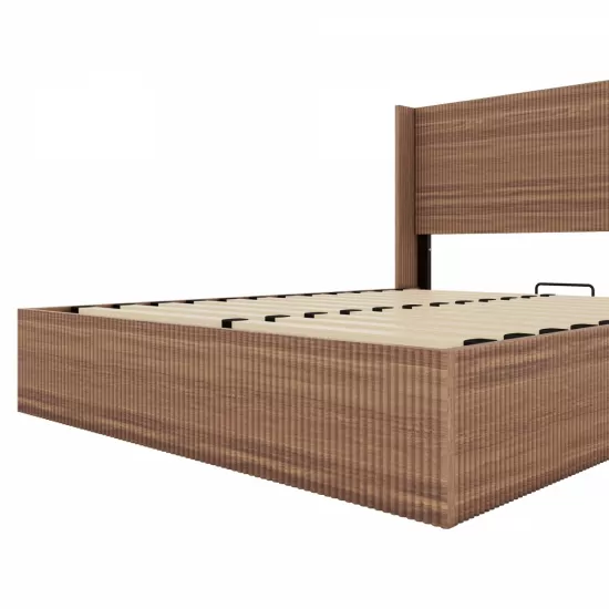 Large grooved undulating lift storage bed frame, wooden platform bed frame with lift storage, no spring box required/no noise, rustic brown slatted natural wood(
Queen) Large grooved undulating lift storage bed frame, wooden platform bed frame with lift storage, no spring box required/no noise, rustic brown slatted natural wood(
Queen)