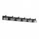 Modern 6-Light Matte Black LED Vanity Light Fixture with Crystal Glass Shades, Bathroom Wall Sconce for Elegant and Contemporary Home Decor Modern 6-Light Matte Black LED Vanity Light Fixture with Crystal Glass Shades, Bathroom Wall Sconce for Elegant and Contemporary Home Decor