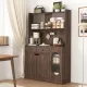 71 Inch Tall Kitchen Pantry Storage Cabinet, Large Capacity Display Cabinet with Glass Doors and Microwave Stand, Bakers Racks with Storage for Kitchens, Pantry, Living Room 71 Inch Tall Kitchen Pantry Storage Cabinet, Large Capacity Display Cabinet with Glass Doors and Microwave Stand, Bakers Racks with Storage for Kitchens, Pantry, Living Room