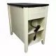 Farmhouse End Table Bedside Table with Charging Station,Night Stand with Barn Door and Drawer, Storage for Bedroom Living Room ,Bedside Table, White+Black color Farmhouse End Table Bedside Table with Charging Station,Night Stand with Barn Door and Drawer, Storage for Bedroom Living Room ,Bedside Table, White+Black color