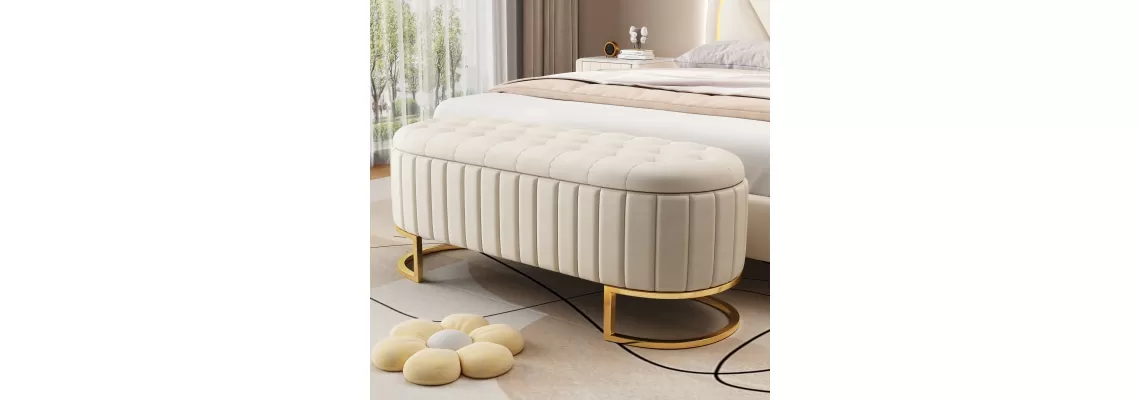 Elegant Beige Velvet Storage Ottoman with Button-Tufted Design for Bedroom & Living Room
Elegant Beige Velvet Storage Ottoman with Button-Tufted Design for Bedroom & Living Room