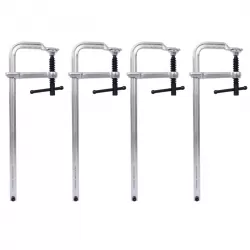 Bar Clamps Set, Drop Forged Steel Bar Clamps, Steel F Clamps for Welding, Woodworking, Metal working, DIY and Crafts,12 inch x 3inch Throat,Pack of 4