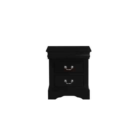 Louis Black Finish Philippe III Nightstand Louis Black Finish Philippe III Nightstand