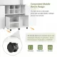 ON-TREND Farmhouse 4-in-1 Hall Tree with Barn Doors, Movable Bench with 7 Hanging Hooks and Shoe Storage Cabinet, 76.9 Inch H Entryway Coat Rack with 6 Brake Wheels for Hallway, Living Room, White ON-TREND Farmhouse 4-in-1 Hall Tree with Barn Doors, Movable Bench with 7 Hanging Hooks and Shoe Storage Cabinet, 76.9 Inch H Entryway Coat Rack with 6 Brake Wheels for Hallway, Living Room, White
