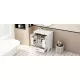 30 Inch Bathroom Vanity with Sink Vintage Style, Multi-functional Storage Space, Door Shelf, Soft-closing Door, White 30 Inch Bathroom Vanity with Sink Vintage Style, Multi-functional Storage Space, Door Shelf, Soft-closing Door, White