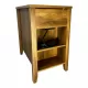 Farmhouse End Table Bedside Table with Charging Station,Night Stand with Barn Door and Drawer, Storage for Bedroom Living Room ,Bedside Table, Brown color Farmhouse End Table Bedside Table with Charging Station,Night Stand with Barn Door and Drawer, Storage for Bedroom Living Room ,Bedside Table, Brown color